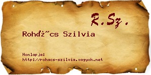 Rohács Szilvia névjegykártya