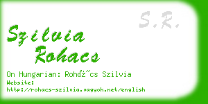 szilvia rohacs business card